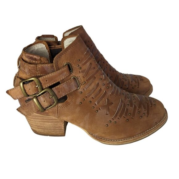Caterpillar Cheyenne Tawny Leather casual Tan Ankle Boots Size 7 - Picture 6 of 13